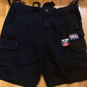 Black cargo shorts size 44